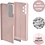 Ntech Samsung A23 4G hoesje silicone soft cover Pink Sand - Galaxy A23 5G Silicone hoesje - A23 Screenprotector 2 pack