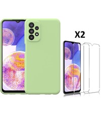 Ntech Samsung A23 4G hoesje silicone soft cover Groen