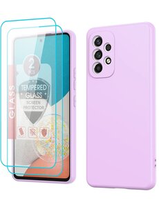 Ntech Samsung A23 4G hoesje silicone soft cover Lila