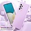 Ntech Hoesje Geschikt Voor Samsung Galaxy A23 4G hoesje silicone soft cover Lila - Galaxy A23 5G Silicone hoesje - A23 Screenprotector 2 pack