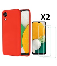 Ntech Samsung A03 Core hoesje silicone soft cover Rood