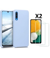 Ntech Samsung A03 Core hoesje silicone soft cover Licht Blauw