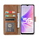 Oppo A57 5G Hoesje met Pasjeshouder Bruin  - Oppo A57 hoesje Luxe Booktype Portemonnee case