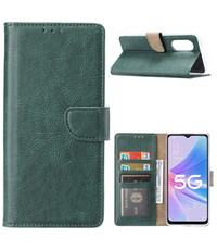 Ntech Oppo A97 5G Hoesje met Pasjeshouder Groen