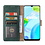 Ntech Hoesje Geschikt Realme C30 Hoesje met Pasjeshouder Groen - Hoesje Geschikt voor Oppo Realme C30 hoesje Luxe Booktype Portemonnee case
