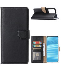 Ntech Realme GT2 5G Hoesje met Pasjeshouder Zwart