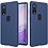 Ntech Hoesje Geschikt Voor Samsung Galaxy A30 Hoesje - Fluweelzachte Microvezel Siliconen Back Cover – Donkerblauw