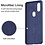 Ntech Hoesje Geschikt Voor Samsung Galaxy A30 Hoesje - Fluweelzachte Microvezel Siliconen Back Cover – Donkerblauw