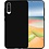 Ntech Hoesje Geschikt Voor Samsung Galaxy A30S Hoesje - Fluweelzachte Microvezel Siliconen Back Cover – Zwart
