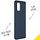 Ntech Hoesje Geschikt Voor Samsung Galaxy A41 Hoesje - Fluweelzachte Microvezel Siliconen Back Cover – Donkerblauw