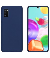 Ntech Samsung Galaxy A41 Microvezel Siliconen Back Cover