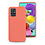Ntech Samsung Galaxy A41 Hoesje - Fluweelzachte Microvezel Siliconen Back Cover – Koraal