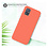 Ntech Samsung Galaxy A41 Hoesje - Fluweelzachte Microvezel Siliconen Back Cover – Koraal