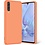 Ntech Hoesje Geschikt Voor Samsung Galaxy A50 Hoesje - Fluweelzachte Microvezel Siliconen Back Cover – Koraal