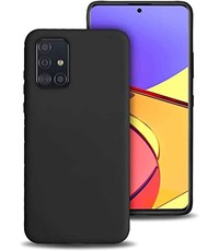 Ntech Samsung Galaxy A51 Microvezel Siliconen Back Cover