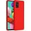 Ntech Hoesje Geschikt Voor Samsung Galaxy A51 Hoesje - Fluweelzachte Microvezel Siliconen Back Cover – Rood