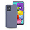 Ntech Hoesje Geschikt Voor Samsung Galaxy A51 Hoesje - Fluweelzachte Microvezel Siliconen Back Cover – Grijs