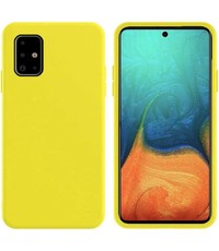 Ntech Samsung Galaxy A51 Microvezel Siliconen Back Cover