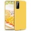 Ntech Hoesje Geschikt Voor Samsung Galaxy A51 Hoesje - Fluweelzachte Microvezel Siliconen Back Cover – Geel
