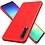 Ntech Hoesje Geschikt Voor Samsung Galaxy A70 Hoesje - Fluweelzachte Microvezel Siliconen Back Cover – Rood