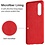 Ntech Hoesje Geschikt Voor Samsung Galaxy A70 Hoesje - Fluweelzachte Microvezel Siliconen Back Cover – Rood