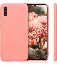 Ntech Samsung Galaxy A70 Microvezel Siliconen Back Cover
