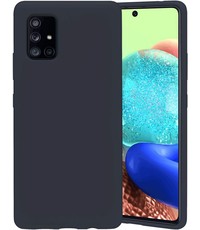 Ntech Samsung Galaxy A71 Microvezel Siliconen Back Cover