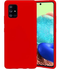 Ntech Samsung Galaxy A71 Microvezel Siliconen Back Cover