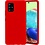 Ntech Hoesje Geschikt Voor Samsung Galaxy A71 Hoesje - Fluweelzachte Microvezel Siliconen Back Cover – Rood