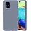 Ntech Hoesje Geschikt Voor Samsung Galaxy A71 Hoesje - Fluweelzachte Microvezel Siliconen Back Cover – Grijs