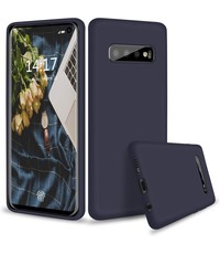 Ntech Samsung Galaxy S10 Microvezel Siliconen Back Cover