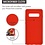 Ntech Hoesje Geschikt Voor Samsung Galaxy S10 Hoesje - Fluweelzachte Microvezel Siliconen Back Cover – Rood
