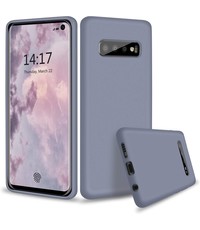 Ntech Samsung Galaxy S10 Microvezel Siliconen Back Cover