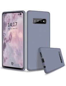 Ntech Samsung Galaxy S10 Microvezel Siliconen Back Cover