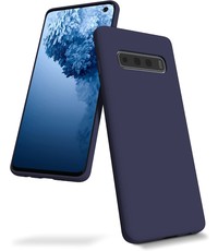 Ntech Samsung Galaxy S10 Plus Microvezel Siliconen Back Cover