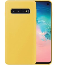 Ntech Samsung Galaxy S10 Plus Microvezel Siliconen Back Cover