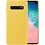Ntech Hoesje Geschikt Voor Samsung Galaxy S10 Plus Hoesje - Fluweelzachte Microvezel Siliconen Back Cover – Geel