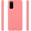 Ntech Hoesje Geschikt Voor Samsung Galaxy S20 Hoesje - Fluweelzachte Microvezel Siliconen Back Cover – Koraal