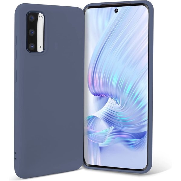 Ntech Hoesje Geschikt Voor Samsung Galaxy S20 Hoesje - Fluweelzachte Microvezel Siliconen Back Cover – Grijs