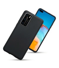 Ntech Huawei P40 Microvezel Siliconen Back Cover