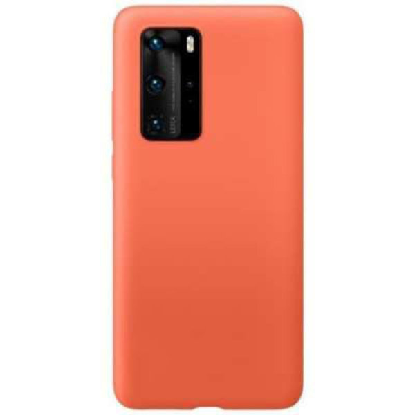 Ntech Hoesje Geschikt voor Huawei P40 Hoesje - Fluweelzachte Microvezel Siliconen Back Cover – Koraal
