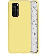 Ntech Huawei P40 Microvezel Siliconen Back Cover