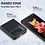 Ntech Hoesje Geschikt Voor Samsung Galaxy Z Flip 3 hoesje - Carbon Fiber dunne bescherming Back Cover - zwart