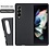 Ntech Hoesje Geschikt Voor Samsung Galaxy Z Fold 3 hoesje - Carbon Fiber dunne bescherming Back Cover - zwart