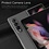 Ntech Hoesje Geschikt Voor Samsung Galaxy Z Fold 3 hoesje - Carbon Fiber dunne bescherming Back Cover - zwart