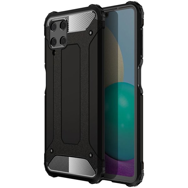 oTronica oTronica Hoesje Geschikt Voor Samsung Galaxy A22 4G hoesje - Extra Stevige Rugged Armor Hoesje - Shockproof Case - Zwart