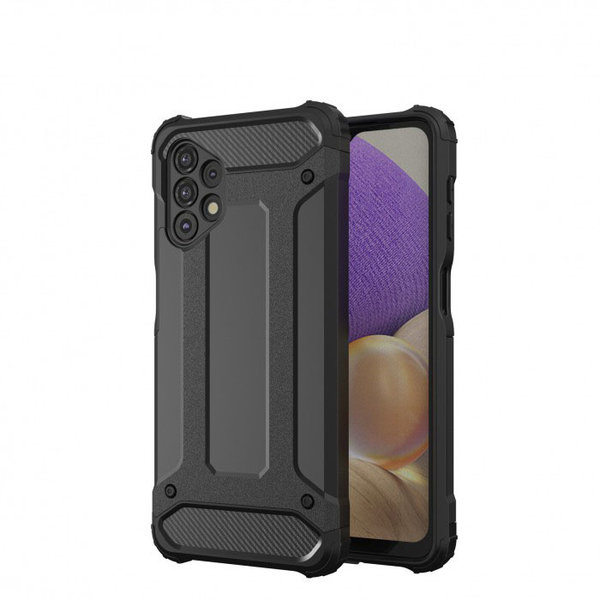 oTronica oTronica Hoesje Geschikt Voor Samsung Galaxy A32 4G hoesje - Extra Stevige Rugged Armor Hoesje - Shockproof Case - Zwart
