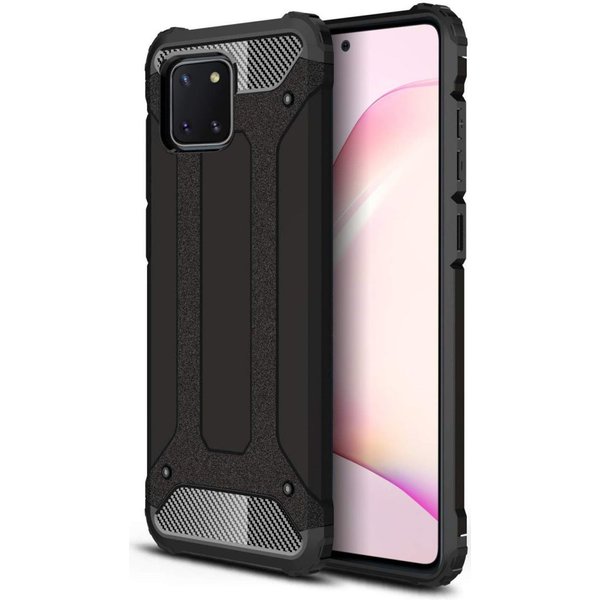 oTronica oTronica Hoesje Geschikt Voor Samsung Galaxy A81/Note 10Lite hoesje - Extra Stevige Rugged Armor Hoesje - Shockproof Case - Zwart
