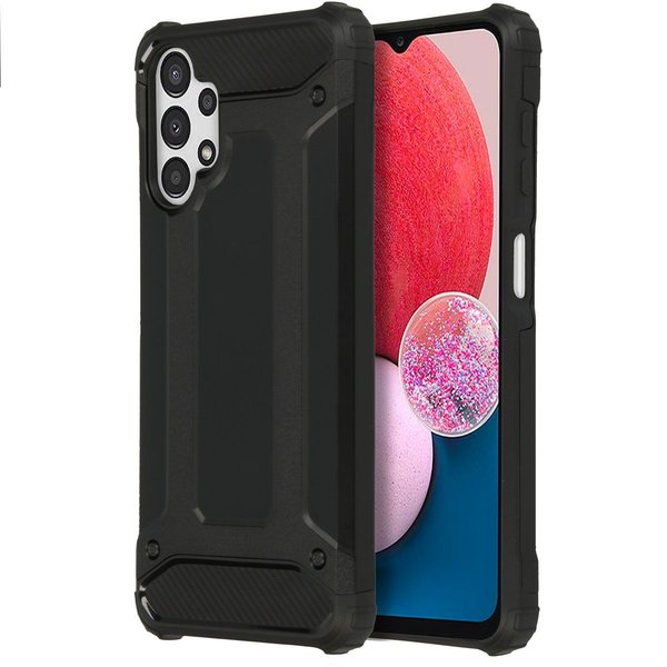 oTronica oTronica Hoesje Geschikt Voor Samsung Galaxy A13 4G hoesje - Extra Stevige Rugged Armor Hoesje - Shockproof Case - Zwart