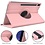 Ntech Hoesje Geschikt Voor Samsung Galaxy Tab S8 Plus hoes Draaibare Book Case Cover Licht Roze - Hoesje Geschikt Voor Samsung Galaxy Tab S8 Plus hoesje 2022/ Tab S7 FE 2021/Tab S7 Plus 2020 hoesje -Tablet Hoes 12.4 Inch